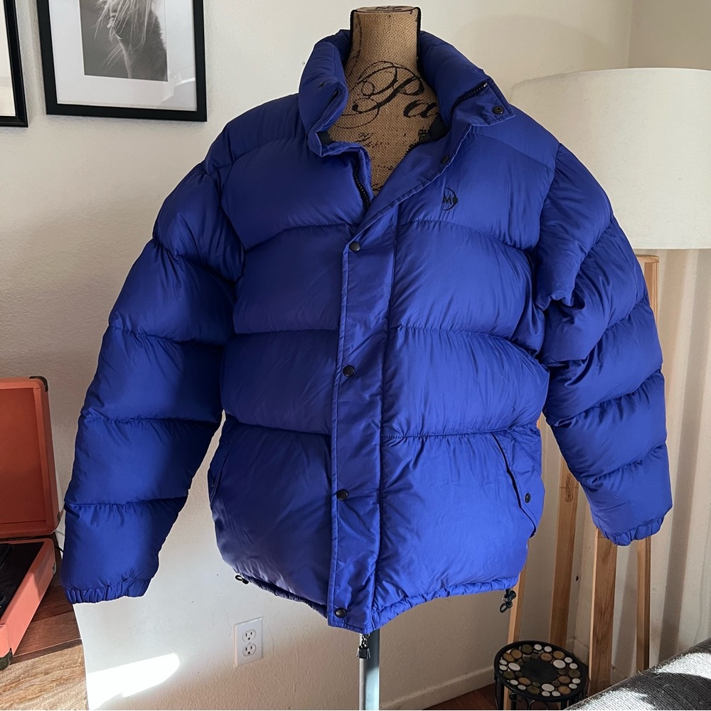 Moonstone Goose Down Indigo Puffer Jacket Size XL